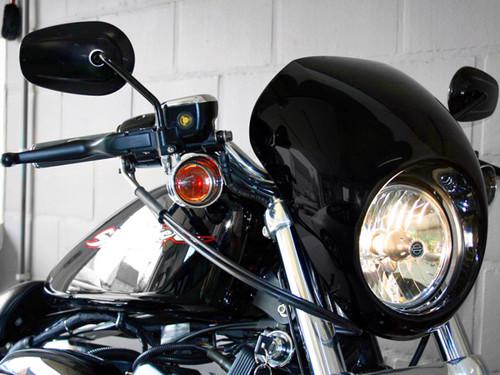 Headlight fairing black visor for 1987-2011 harley davidson sportsters