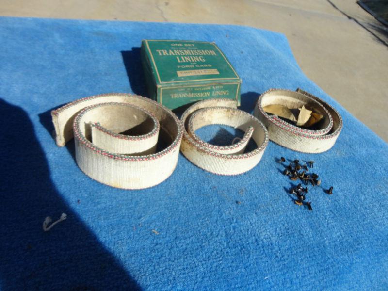 1926 1927 ford model t vintage nos new transmission lining kit with rivets