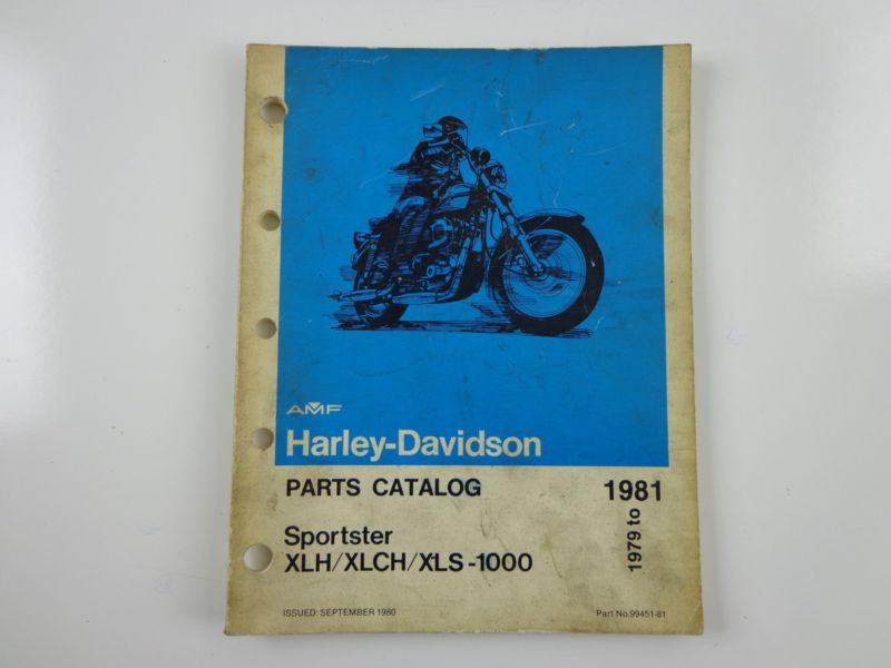 Harley davidson amf parts catalog xlcr xlh xlc 1000 1979-81 99451-81