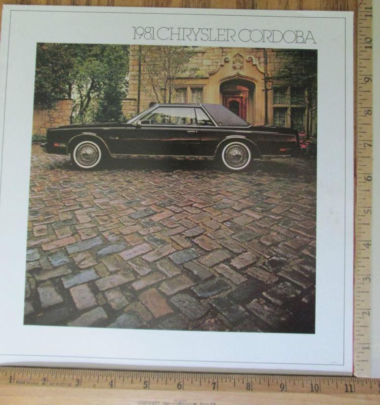 1981 81 chrysler cordoba ls sales brochure original