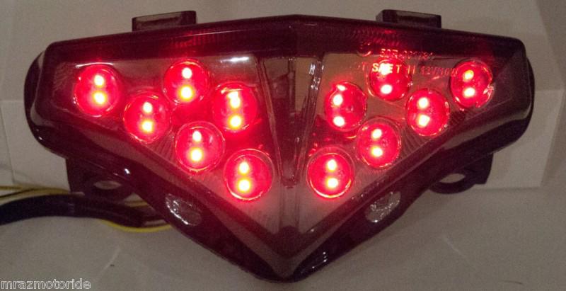 Integrated led tail light signal kawasaki er-6n er-6f ninja 650r 2012 2013