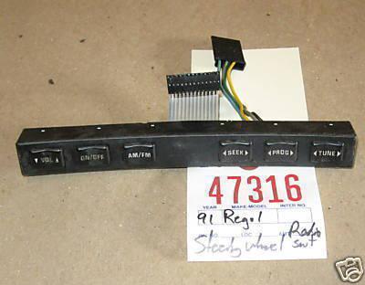 Buick 90 regal steering wheel mount radio/stereo switch 1990