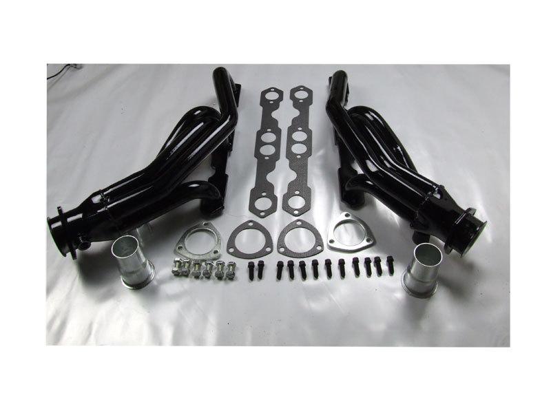 Sbc chevy 88-95 truck headers black coated heavy duty 350 c/k 1500 pickup