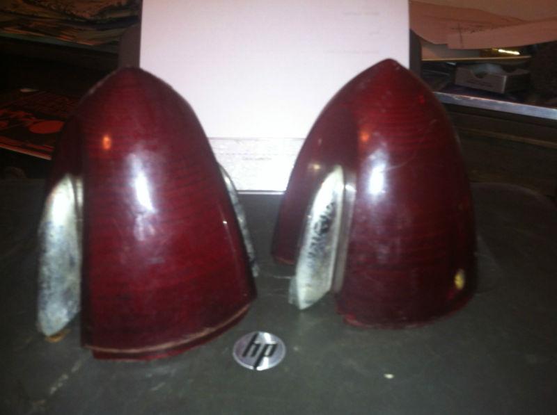 1955 Olds 98 USED Tail Light Lenses with Medallions (2) and one without, US $2.95, image 4