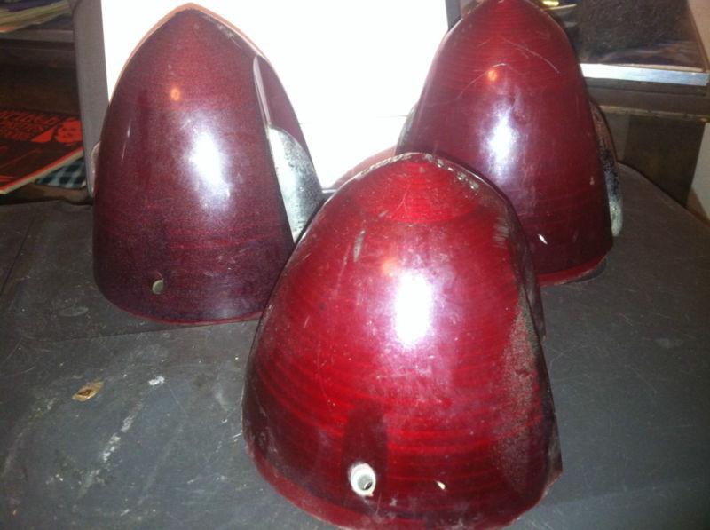 1955 Olds 98 USED Tail Light Lenses with Medallions (2) and one without, US $2.95, image 10