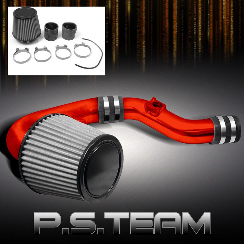 Sell 0203 IMPREZA WRX 2.0L RED COLD AIR INTAKE+STAINLESS WASHABLE MESH