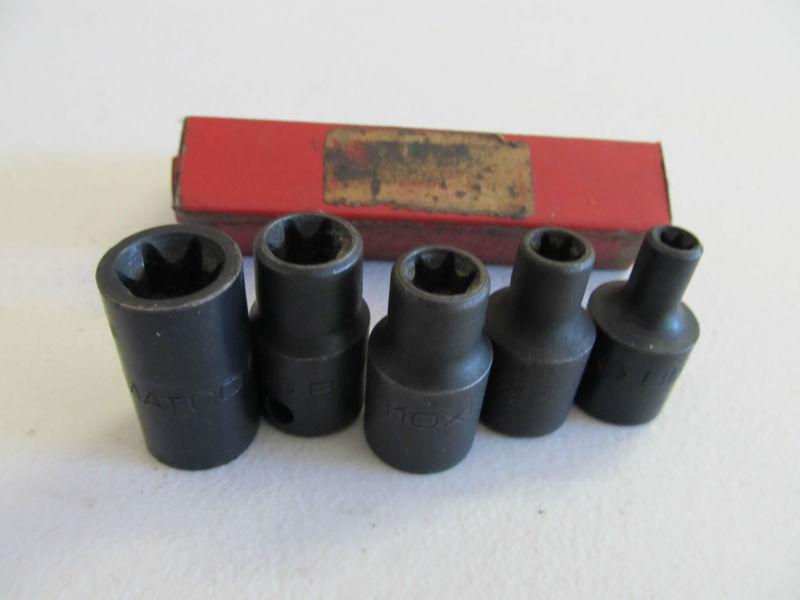 Matco tools - 5 piece recessed torx socket set 3/8" drive nice shape
