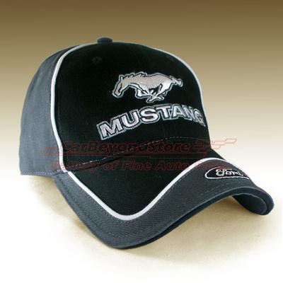 Ford mustang pony black gray baseball cap, baseball hat + free gift, licensed