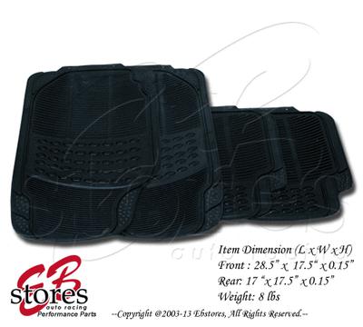 4pc all weather trimmable heavy duty floor mat style#b101 for mid size vehicle