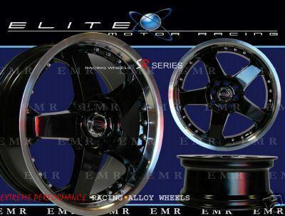 17" evoke f1 wheels/rims 5 lug black  5 x100/114.3