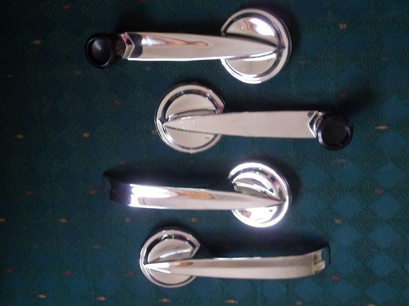 Ford original '60,'61,'62 interior chrome door handles (2), window cranks (2)