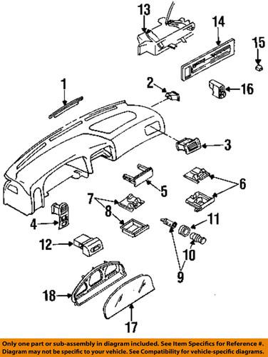 Nissan oem 2767086g00 instrument panel-switch