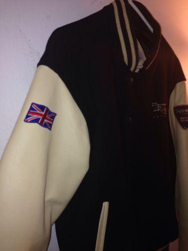Triumph Motorcycle Letterman Jacket Leather, US $100.00, image 4