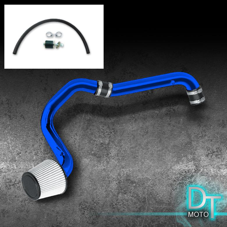 Stainless washable filter+ cold air intake 91-99 saturn 1.9 dohc 95-02 sohc blue