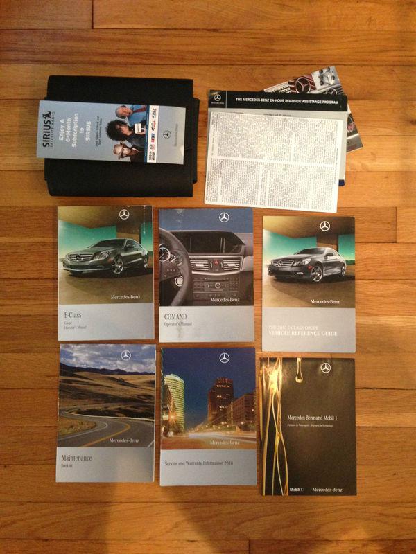 2010  mercedes benz e class coupe owner's manuals + navigation book  & case 