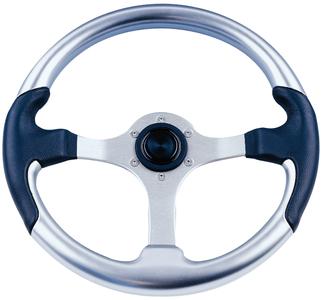 Uflex spargiss steering whl-silver-blk grips