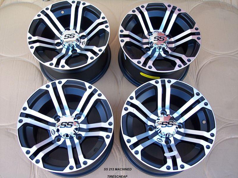 12" can am commander itp ss212 aluminum atv wheels new set 4 - lifetime warranty