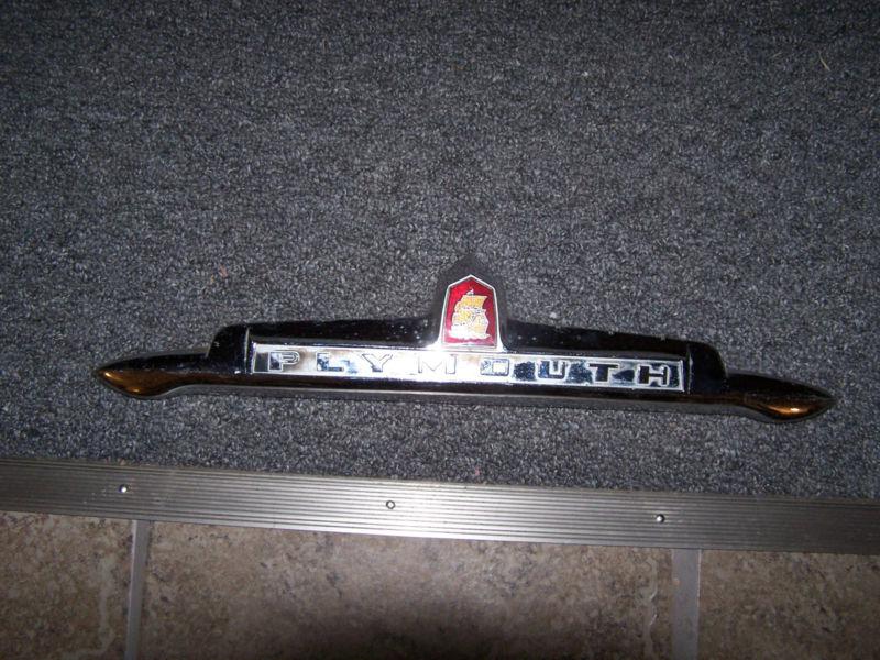 1949 plymouth trunk ornament emblem