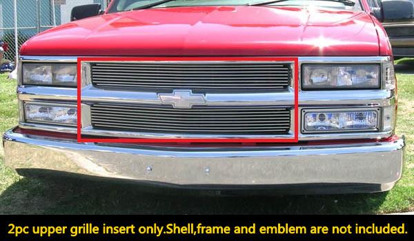 1994-1999 chevy c/k pickup/blazer/tahoe upper billet grille grill 2pc insert