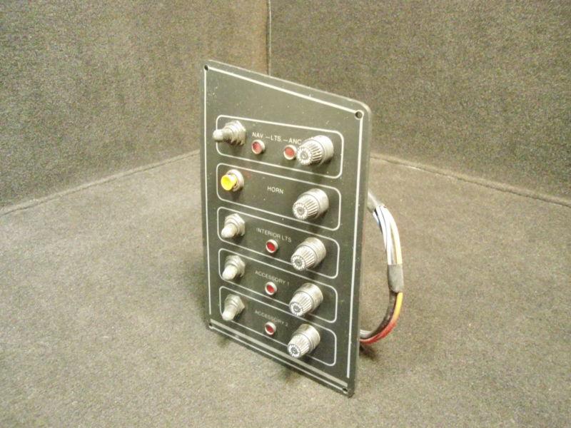 Nav/anc lights, horn, int. lights, acc. 1 & 2 boat dash control panel 6" x 9" #2