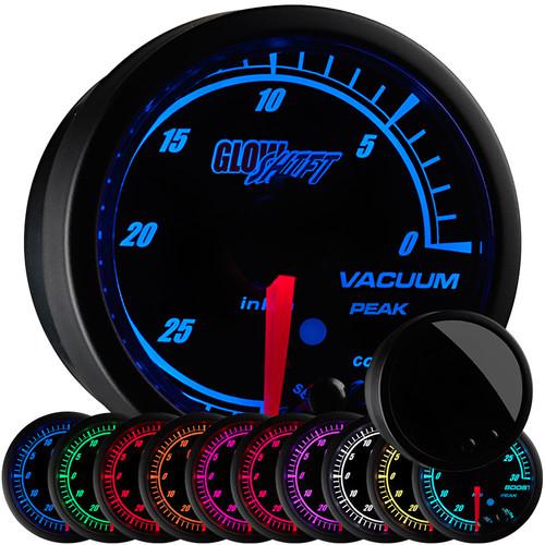 10 color vacuum vac gauge w. peak recall & warnings