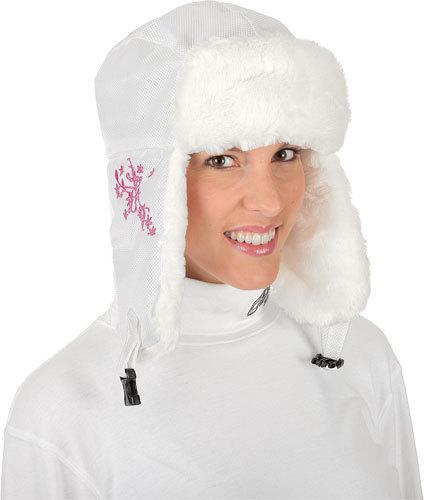 Choko fun-fur trapper snowmobile hat white flowers xl