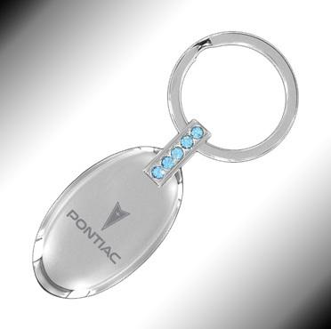 *pontiac®* key chain fob holder ring *chrome*