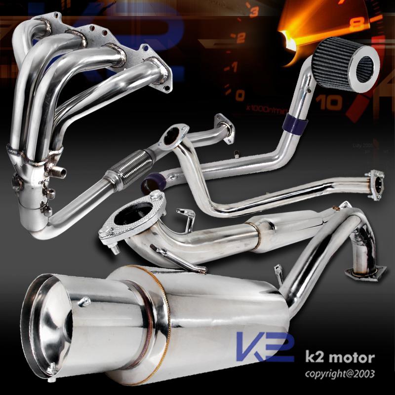 95-99 eclipse 2.0l l4 non-turbo cold air intake+exhaust header+catback muffler