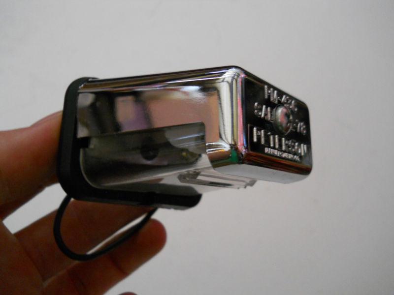 Chrome stud mount license light for car pickup truck hot rod or rat rod vintage