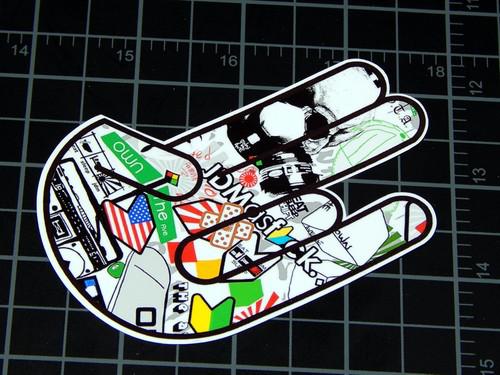 Jdm shocker decal sticker own the avenue bomb sheet graffiti wrap 3.5" #auc1