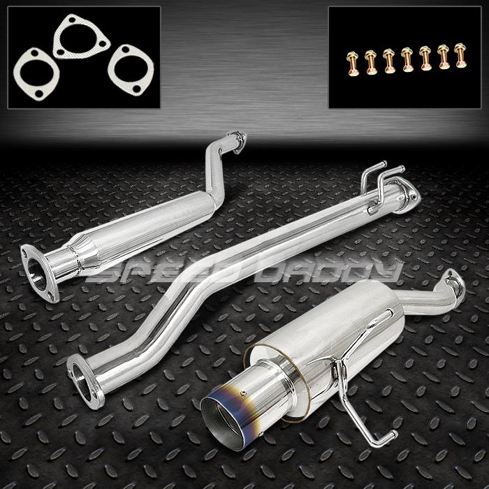 4"muffler burn tip catback cat back exhaust system 02-05 honda civic si ep3 k20a