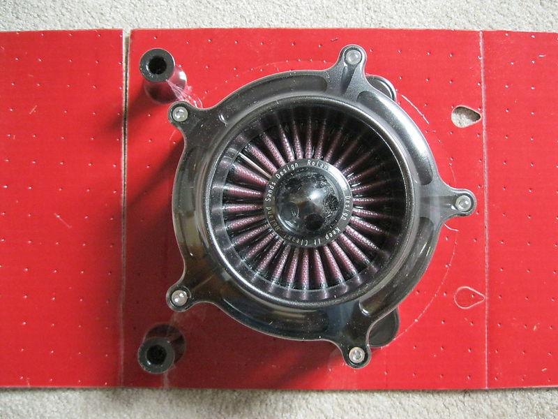 Roland sands turbine air cleaner blk ops  st, dyna, flt 0206-2037-smb, 1010-0962