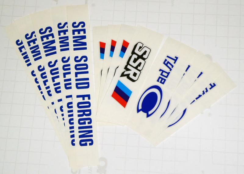 Complete 17" ssr type c semi solid forging replacement sticker decal