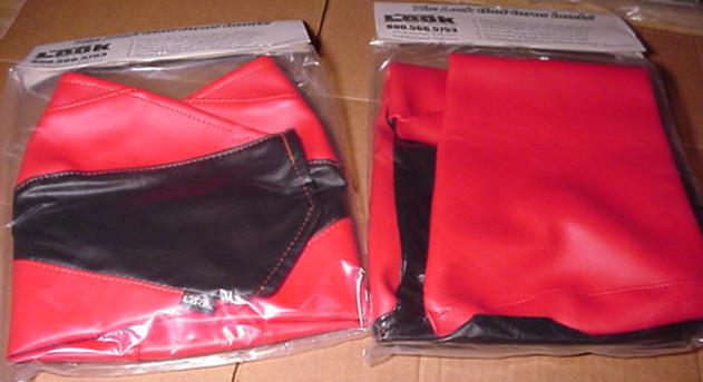 2002 honda cbr 954rr 2-pc seat cover skins & tank bra red/black second look 
