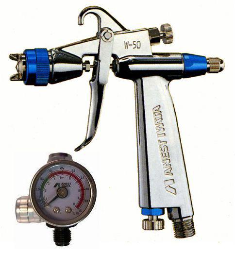 Iwata japan: air regulator + spray gun [w-50-124bpg] b-sho series w/o cup