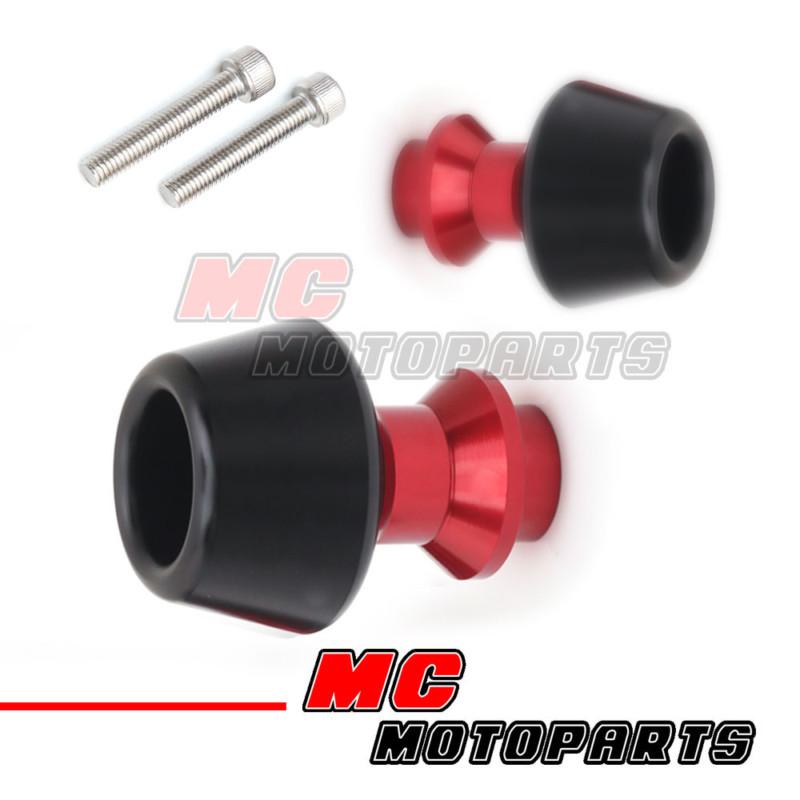 Red protector swingarm spools suzuki sfv 650 gladius 09 10 11 12 13