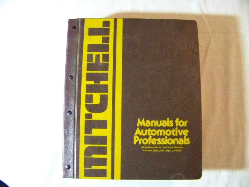 Mitchell 1966-74  emission control service & repair book domestic  + suplements