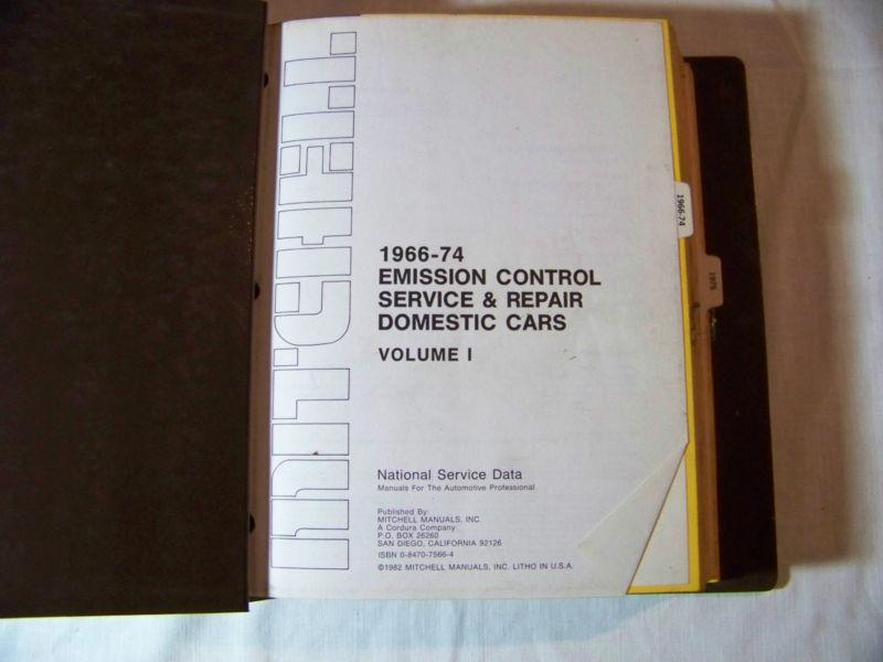 MITCHELL 1966-74 EMISSION CONTROL SERVICE & REPAIR BOOK Domestic + Suplements, US $29.99, image 2