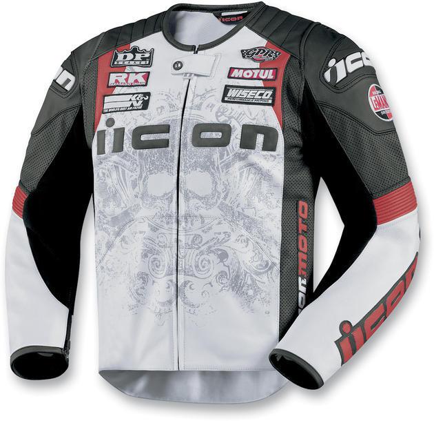 Icon overlord prime hero leather motorcycle jacket crusader xl/x-large