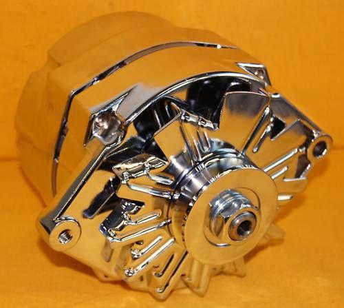 Pro series chevy gm olds chrome 1 one 3 wire alternator sbc bbc 100 amp buick 