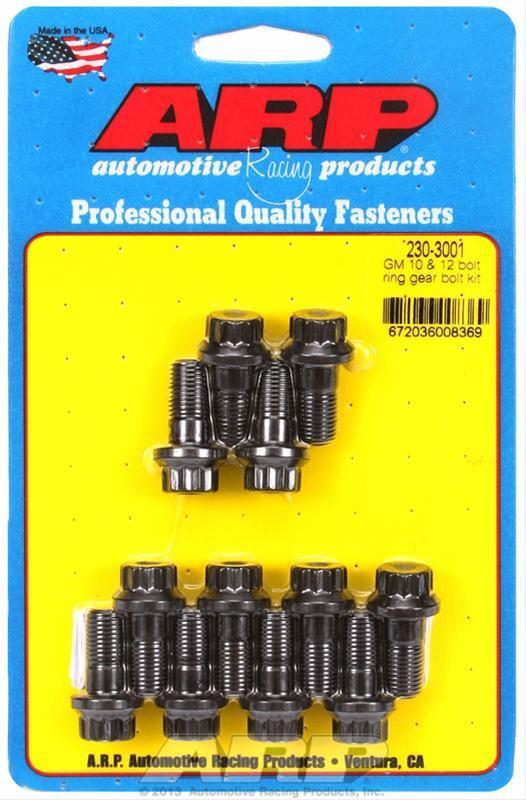 Arp ring gear bolts chromoly black oxide 3/8"-24 .800" length gm 8.2" set