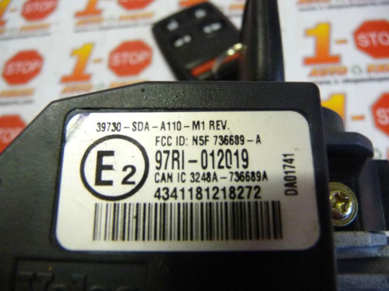 05-07 HONDA ODYSSEY IGNITION SWITCH REMOTE KEY & IMMOBILIZER 39730-SDA-A110 OEM, US $149.99, image 3