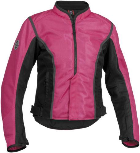 New firstgear women's contour womens mesh jacket, pink/black, large/lg