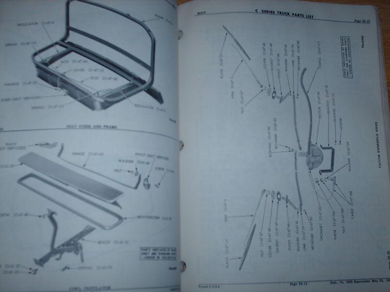 Purchase 1955 DODGE TRUCK PARTS BOOK / CATALOG / ORIGINAL C SERIES in