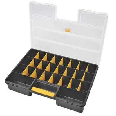 Performance tool storage case plastic clear cover 26 compartments ea w54037
