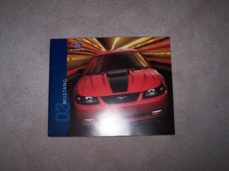 2003 ford mustang original brochure mach i gt convert