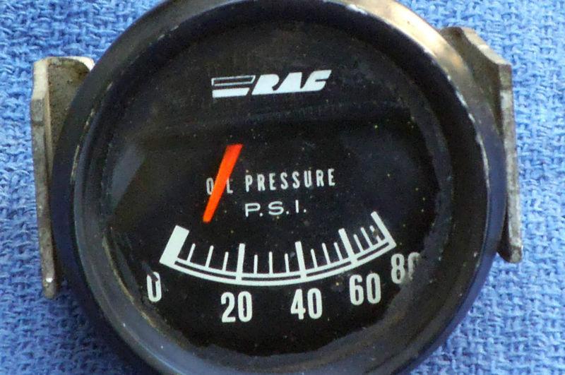 Rac oil pressure gauge vintage rat rod classic cruiser hot rod