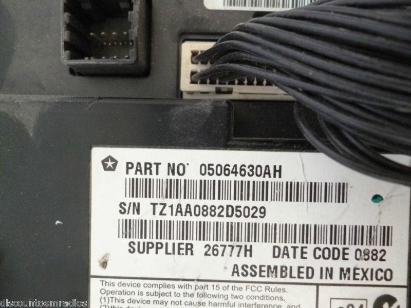 11-12 Dodge Charger Radio Information Screen Display 05064630AH, US $175.00, image 2