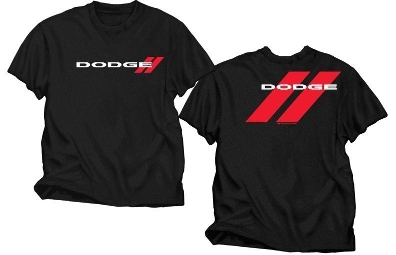 Black dodge with red slashes size l xl xxl xxxl shirt! challenger charger ram!