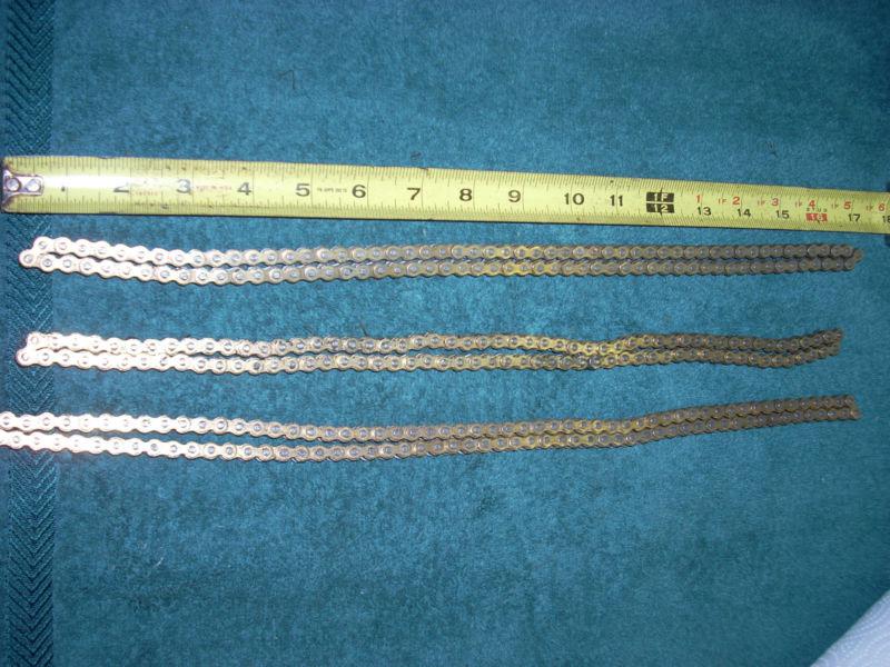 Kart racing chains -219 pitch - lot of three ,used